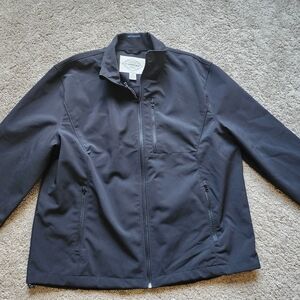 St. John's Bay Men's Black Windbreaker Jacket